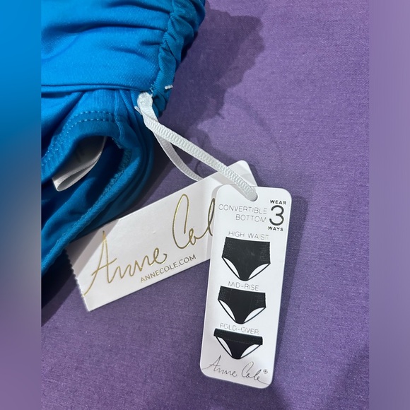 NWT Anne Cole Fold Over Swim Bottoms Size XS - Picture 2 of 6